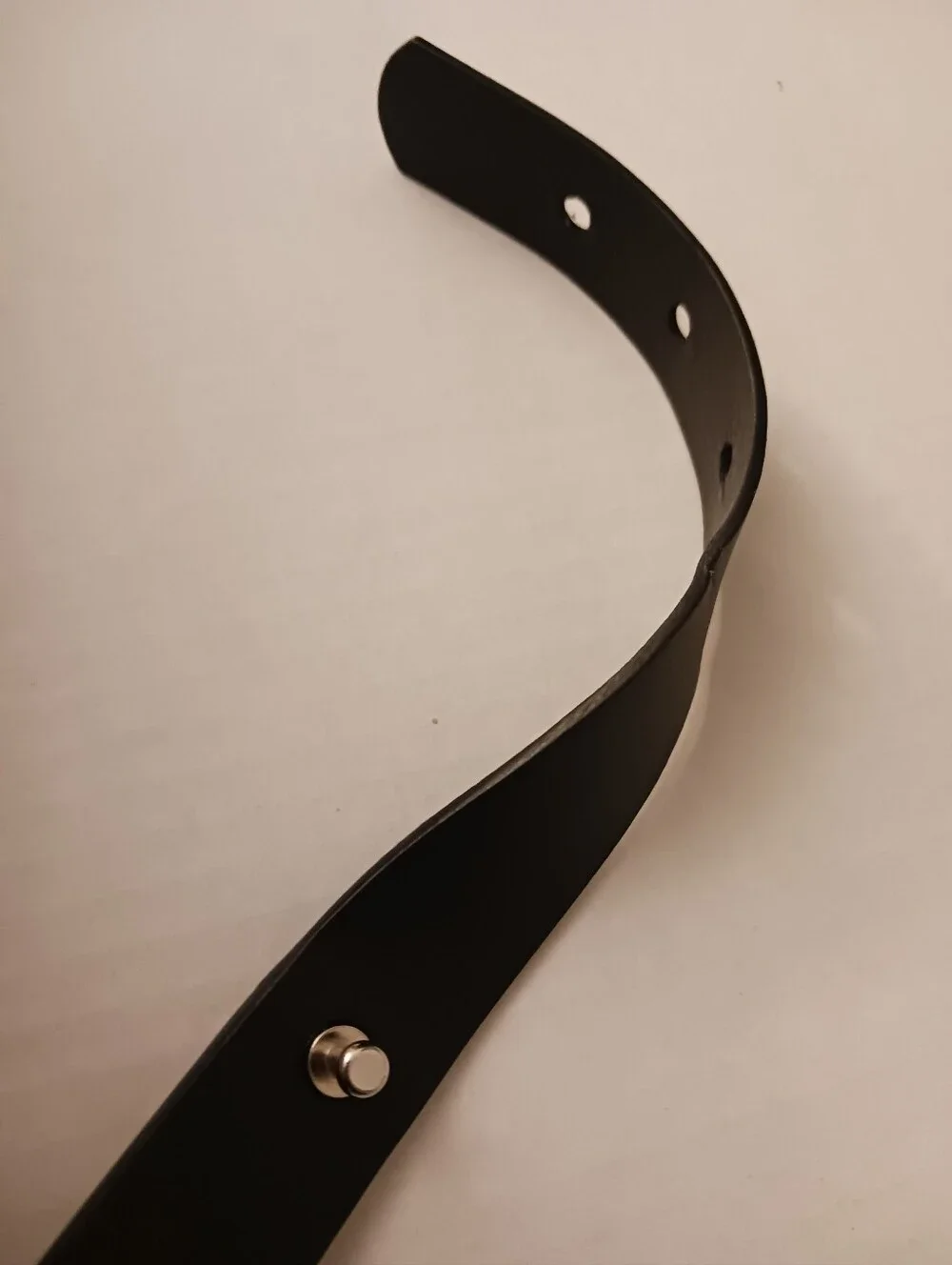 DKNY Modernist Silver + Leather Belt Black Size M Loop & Peg Clasp Very Good